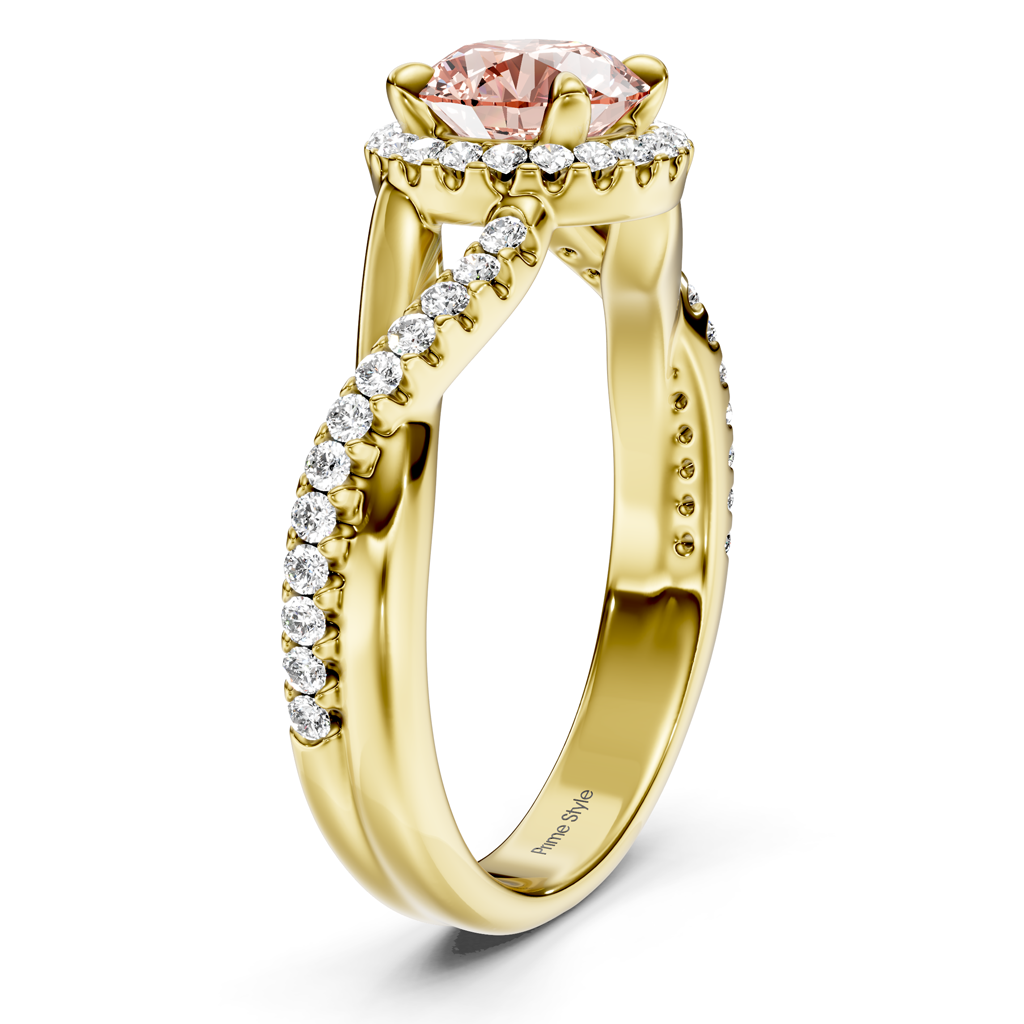 1.25-4.25 CT Round Cut Fancy Pink Diamonds - Engagement Ring