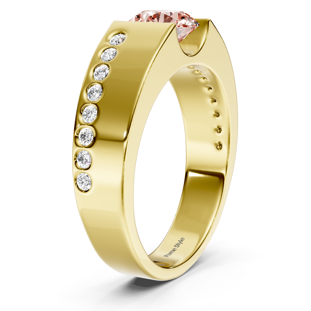 1.20-4.20 CT Round Cut Fancy Pink Diamonds - Engagement Ring