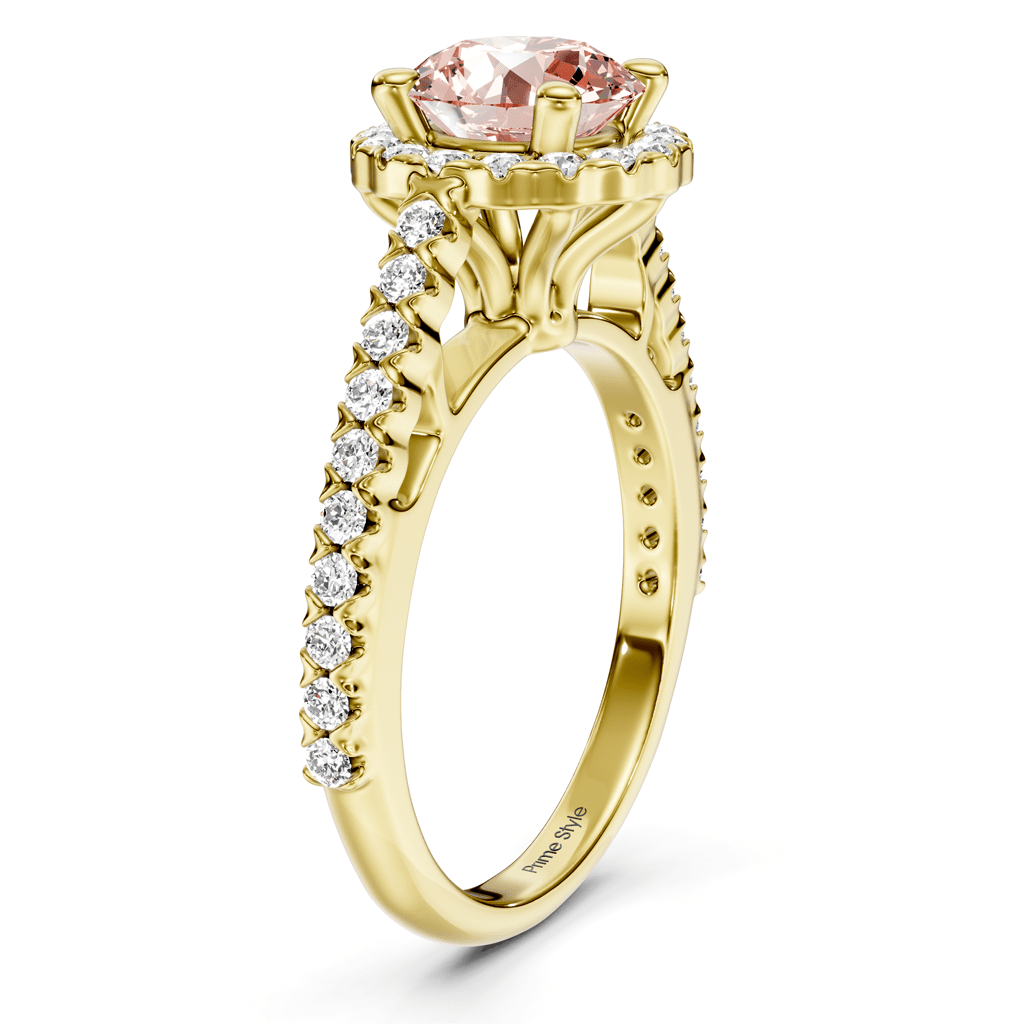 1.35 - 4.35 CT Round Cut Fancy Pink Diamonds - Engagement Ring - Primestyle.com