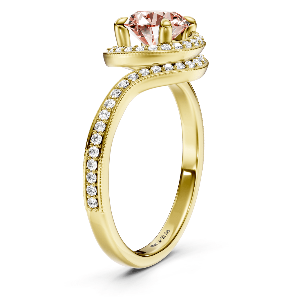 1.25 - 4.25 CT Round Cut Fancy Pink Diamonds - Engagement Ring - Primestyle.com