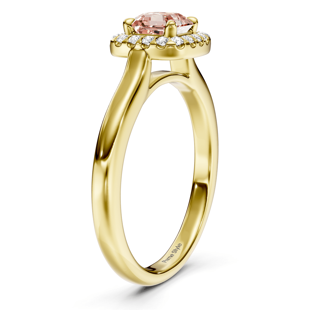 1.15 - 4.15 CT Ascher & Round Cut Fancy Pink Diamonds - Engagement Ring - Primestyle.com