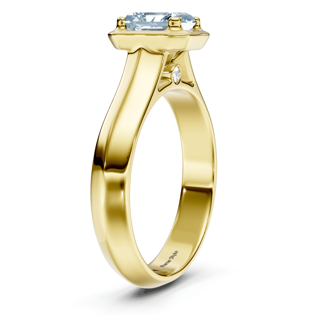 1.02-4.02 CT Radiant & Round Cut Fancy Blue Diamonds - Engagement Ring