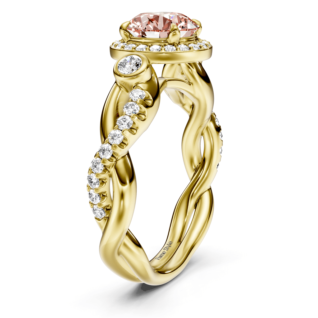 1.47-4.47 CT Round Cut Fancy Pink Diamonds - Engagement Ring