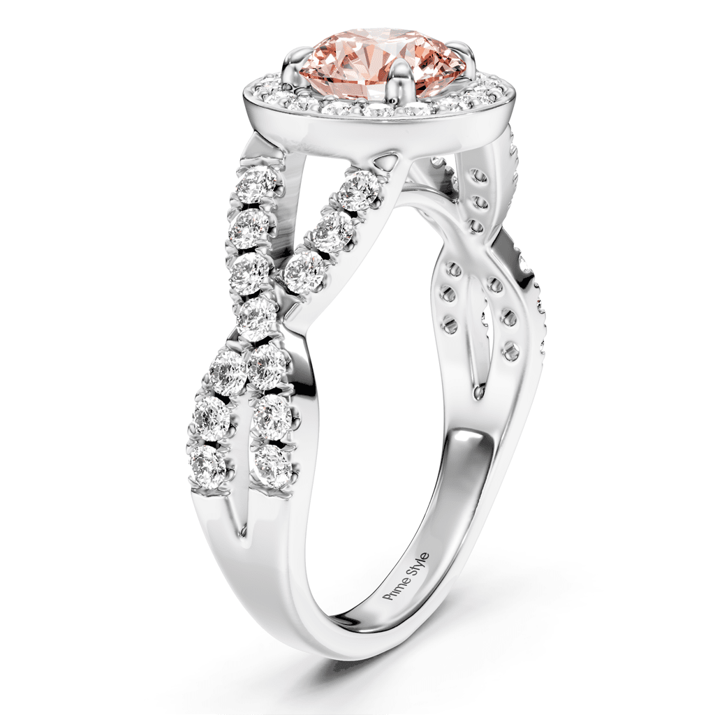 1.65 - 4.65 CT Round Cut Fancy Pink Diamonds - Engagement Ring - Primestyle.com
