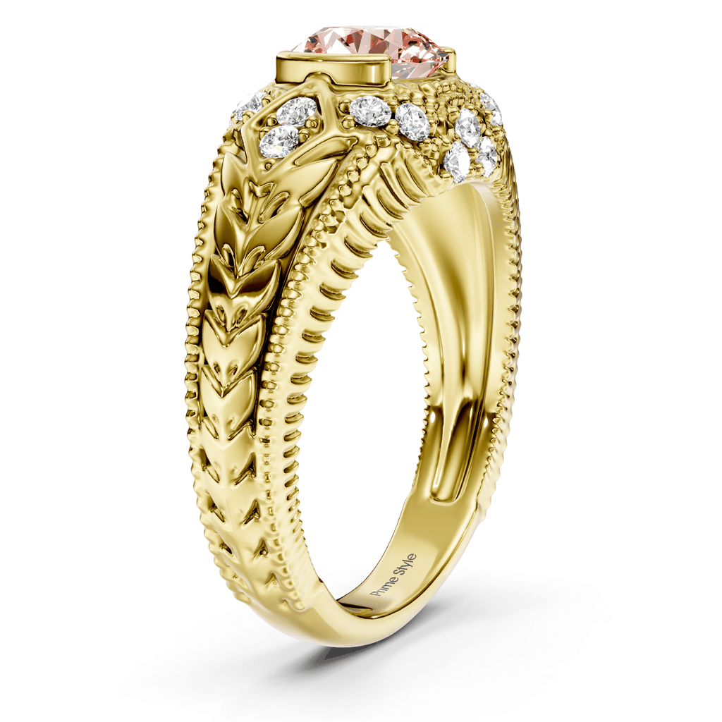 1.25 - 4.25 CT Round Cut Fancy Pink Diamonds - Engagement Ring - Primestyle.com