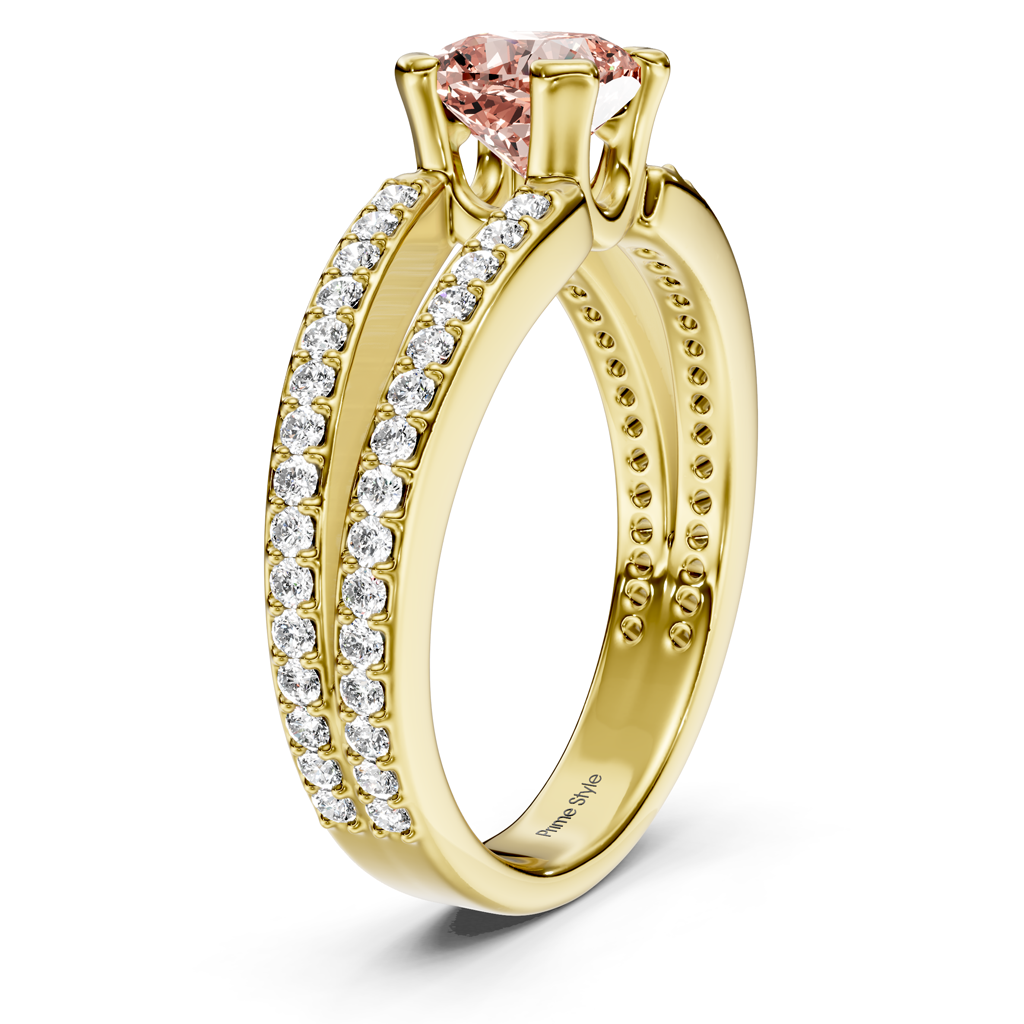 1.50-4.50 CT Cushion & Round Cut Fancy Pink Diamonds - Engagement Ring