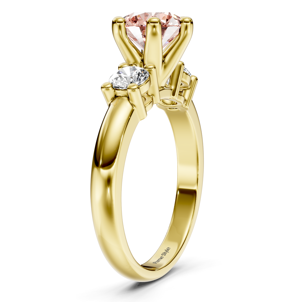 1.40-4.40 CT Round Cut Fancy Pink Diamonds - Engagement Ring