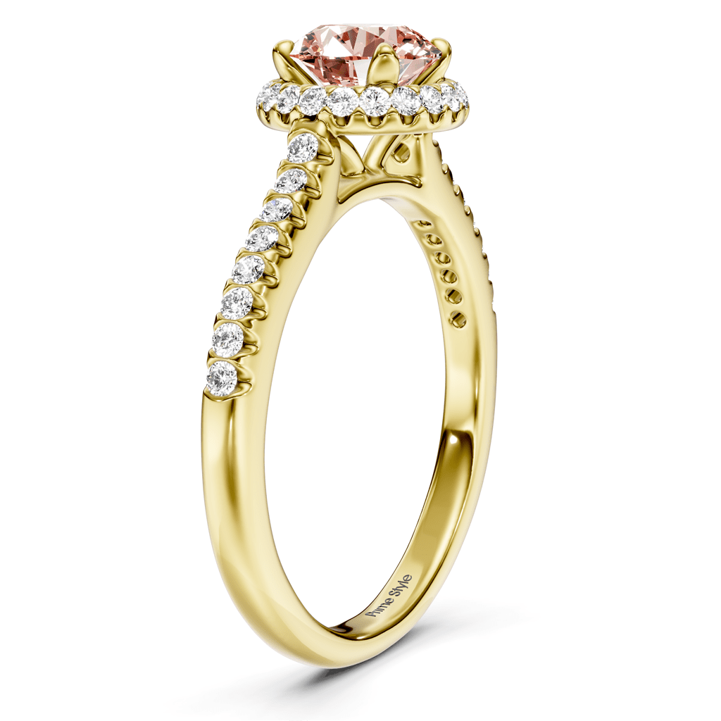 1.30 - 4.30 CT Round Cut Fancy Pink Diamonds - Engagement Ring - Primestyle.com