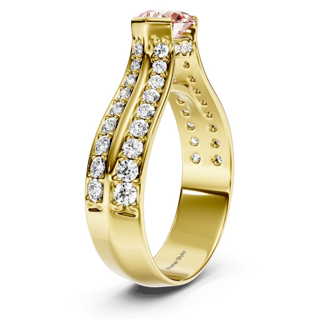 1.65-4.65 CT Round Cut Fancy Pink Diamonds - Engagement Ring