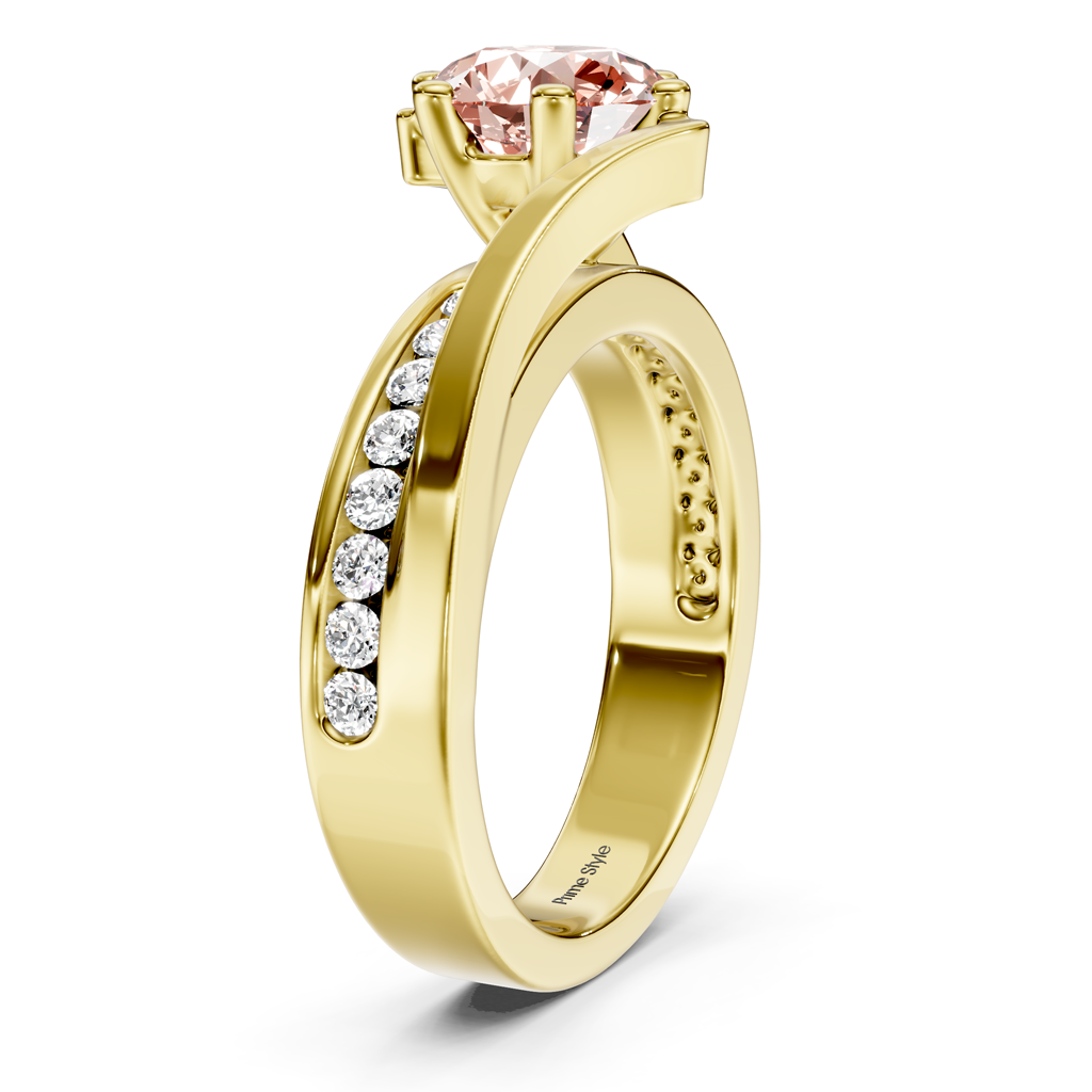 1.35-4.35 CT Round Cut Fancy Pink Diamonds - Engagement Ring