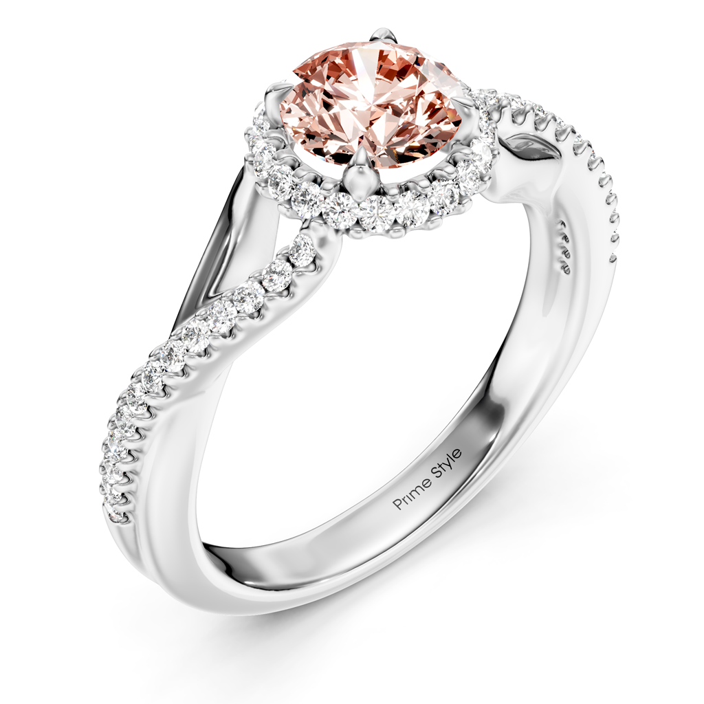 1.25-4.25 CT Round Cut Fancy Pink Diamonds - Engagement Ring