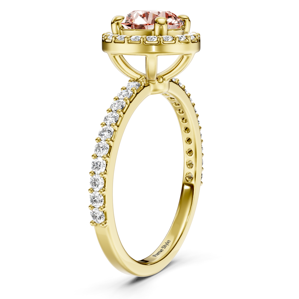 1.40-4.40 CT Round Cut Fancy Pink Diamonds - Engagement Ring