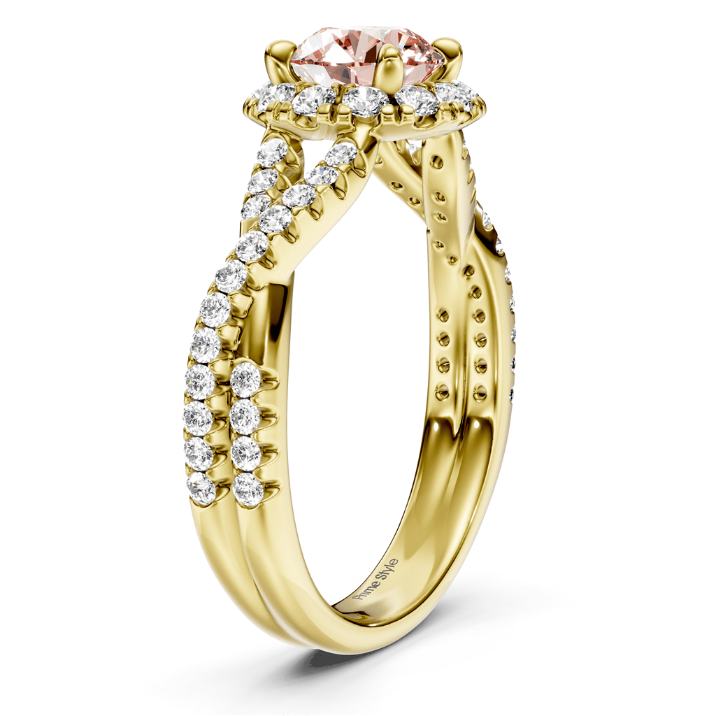 1.45 - 4.45 CT Round Cut Fancy Pink Diamonds - Engagement Ring - Primestyle.com