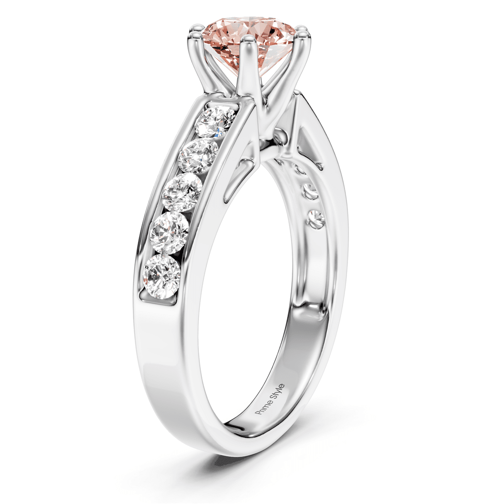 1.65 - 4.65 CT Round Cut Fancy Pink Diamonds - Engagement Ring - Primestyle.com
