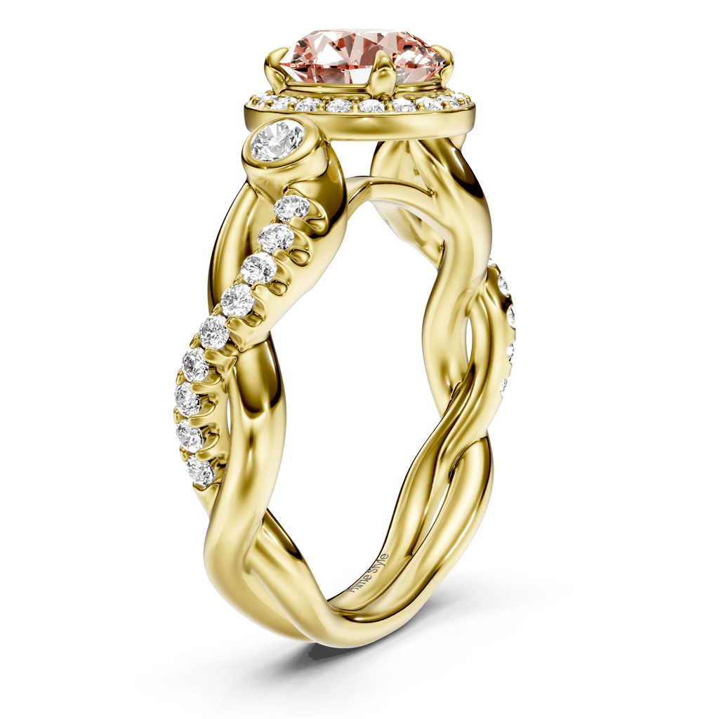 1.70 - 4.70 CT Princess & Round Cut Fancy Pink Diamonds - Engagement Ring - Primestyle.com
