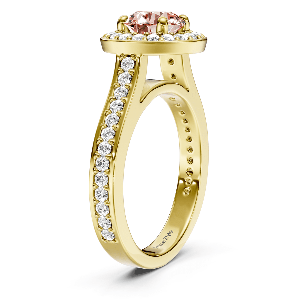1.35 - 4.35 CT Round Cut Fancy Pink Diamonds - Engagement Ring - Primestyle.com