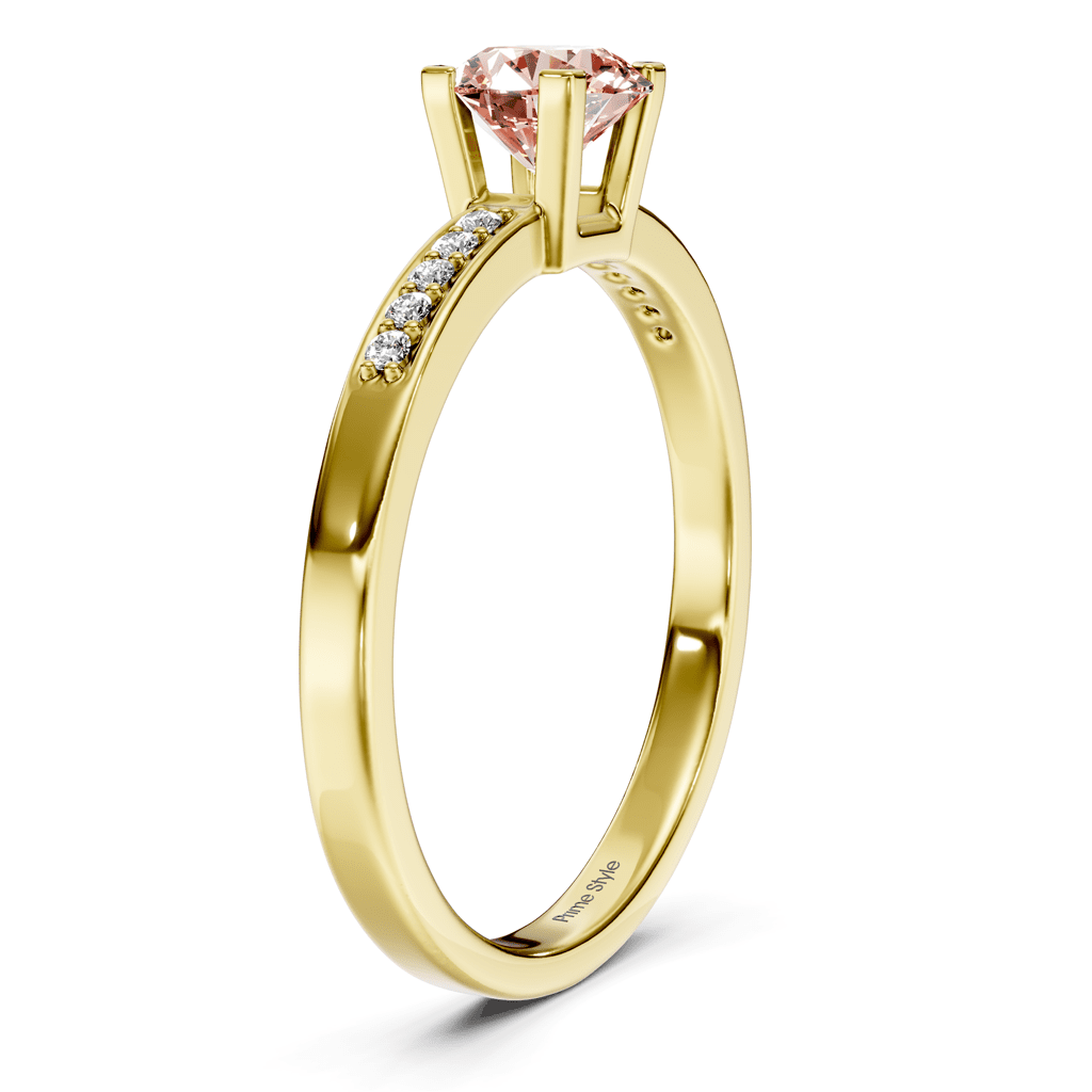 1.10 - 4.10 CT Round Cut Fancy Pink Diamonds - Engagement Ring - Primestyle.com