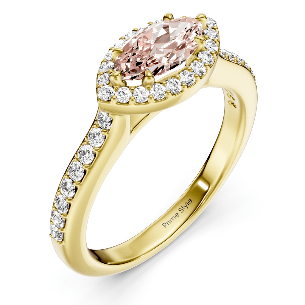 1.30-4.30 CT Marquise & Round Cut Fancy Pink Diamonds - Engagement Ring