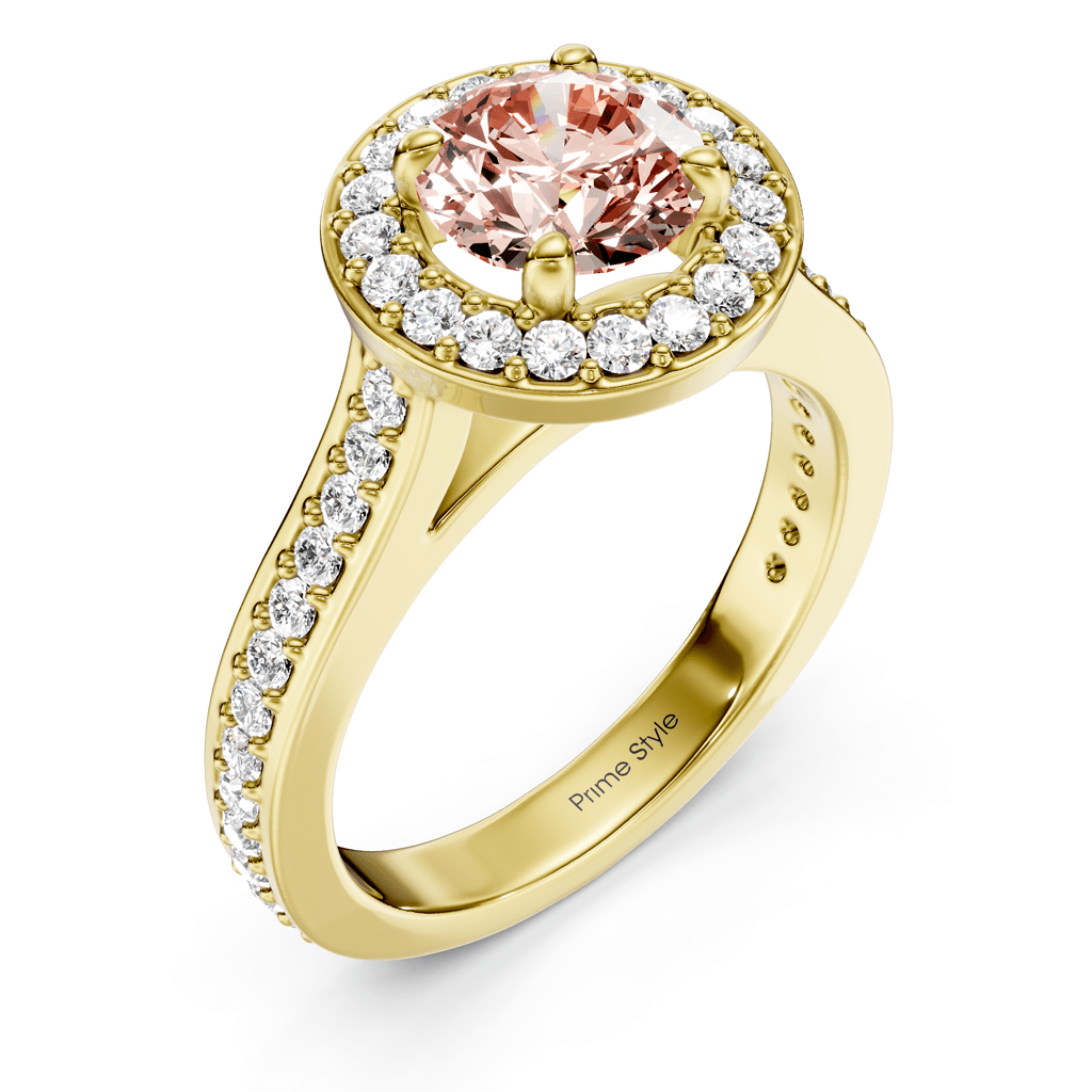 1.35-4.35 CT Round Cut Fancy Pink Diamonds - Engagement Ring