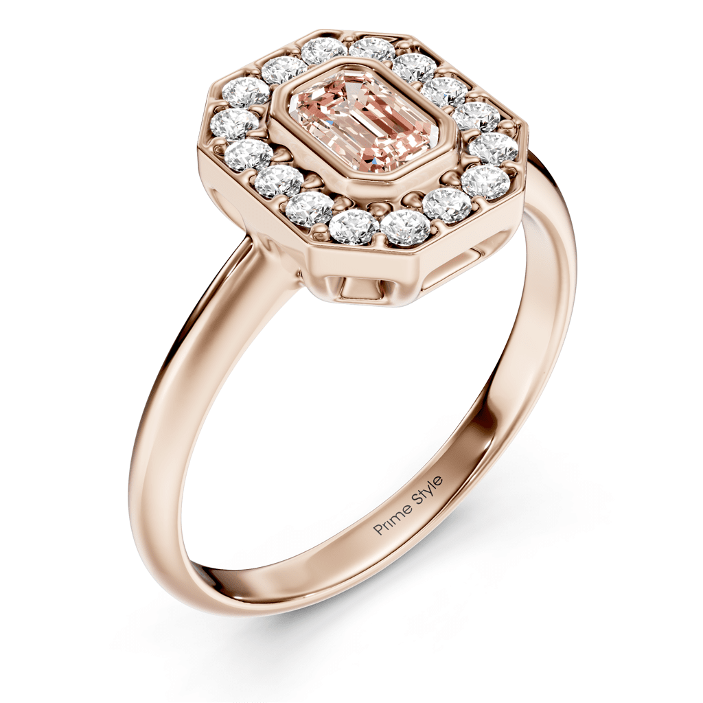 1.35 - 4.35 CT Emerald & Round Cut Fancy Pink Diamonds - Engagement Ring - Primestyle.com