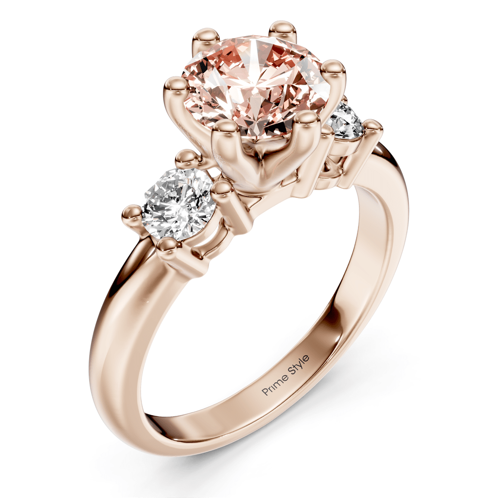 1.40 - 4.40 CT Round Cut Fancy Pink Diamonds - Engagement Ring - Primestyle.com