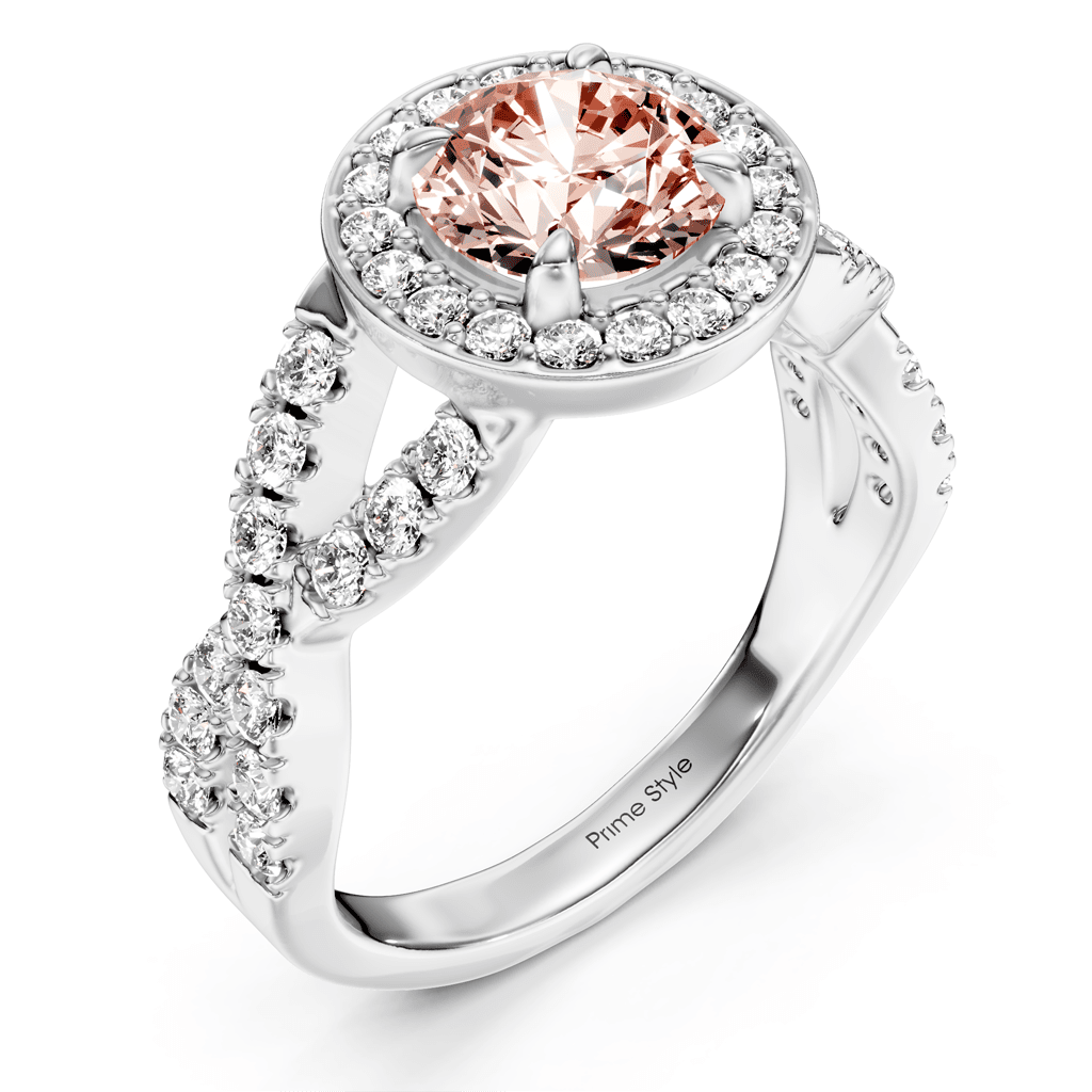1.65 - 4.65 CT Round Cut Fancy Pink Diamonds - Engagement Ring - Primestyle.com