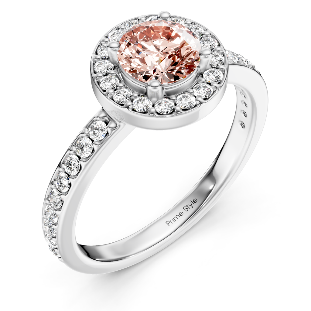 1.40-4.40 CT Round Cut Fancy Pink Diamonds - Engagement Ring