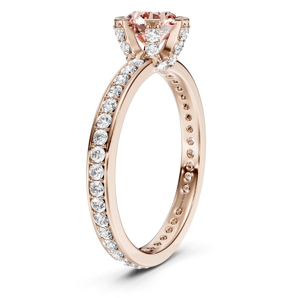 1.55-4.55 CT Round Cut Fancy Pink Diamonds - Engagement Ring