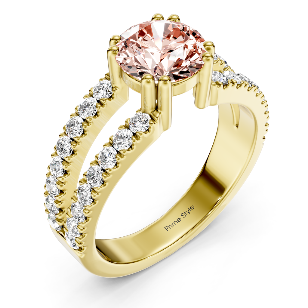 1.70-4.70 CT Round Cut Fancy Pink Diamonds - Engagement Ring