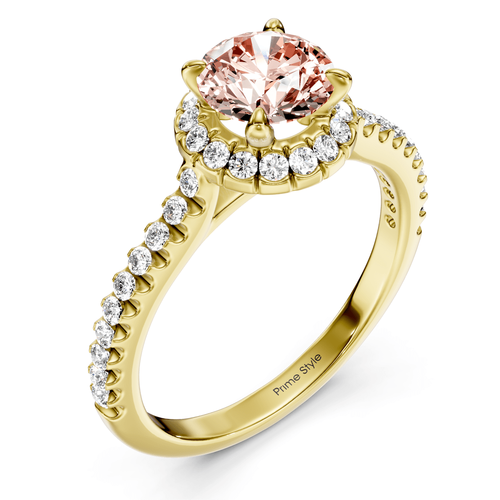 1.35 - 4.35 CT Round Cut Fancy Pink Diamonds - Engagement Ring - Primestyle.com