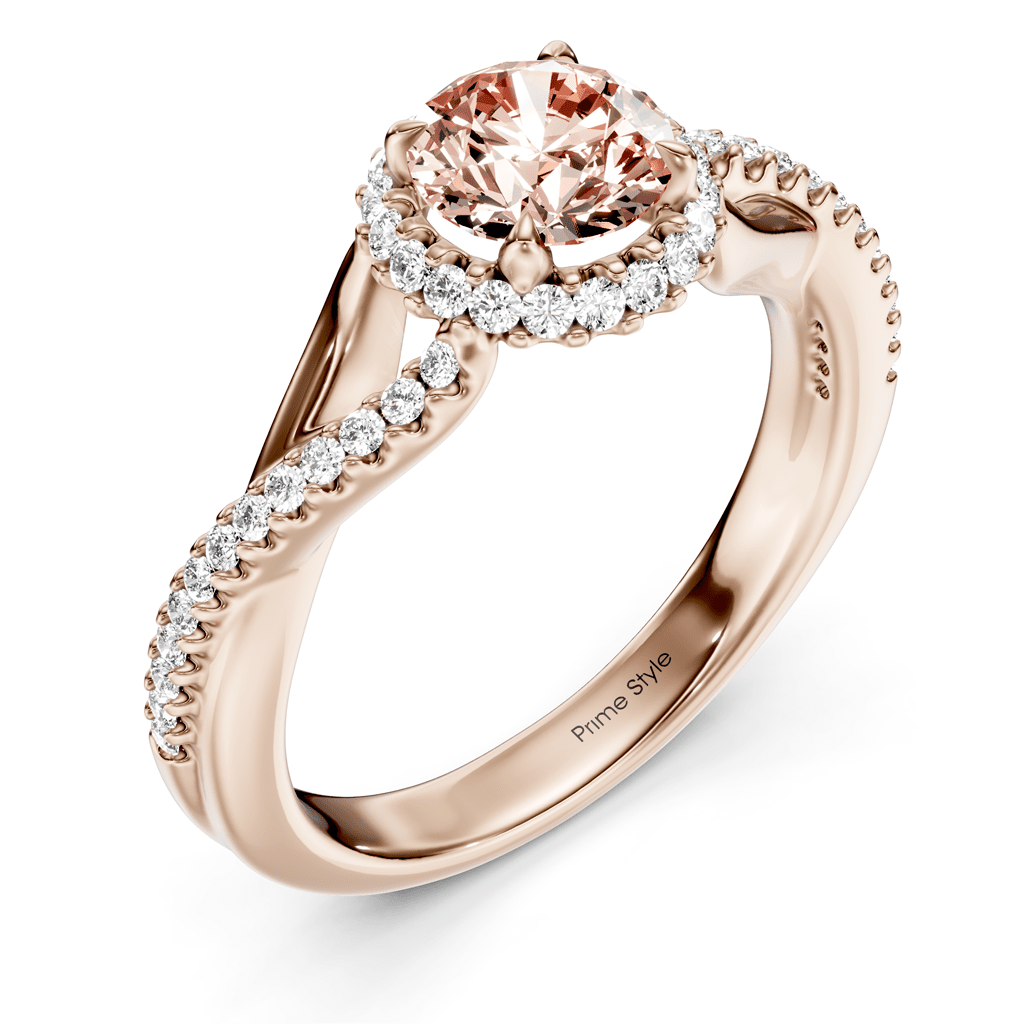 1.25 - 4.25 CT Round Cut Fancy Pink Diamonds - Engagement Ring - Primestyle.com