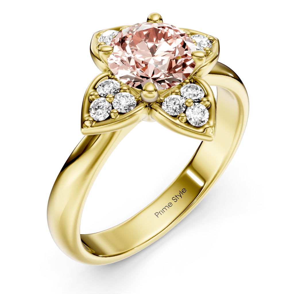 1.20 - 4.20 CT Round Cut Fancy Pink Diamonds - Engagement Ring - Primestyle.com