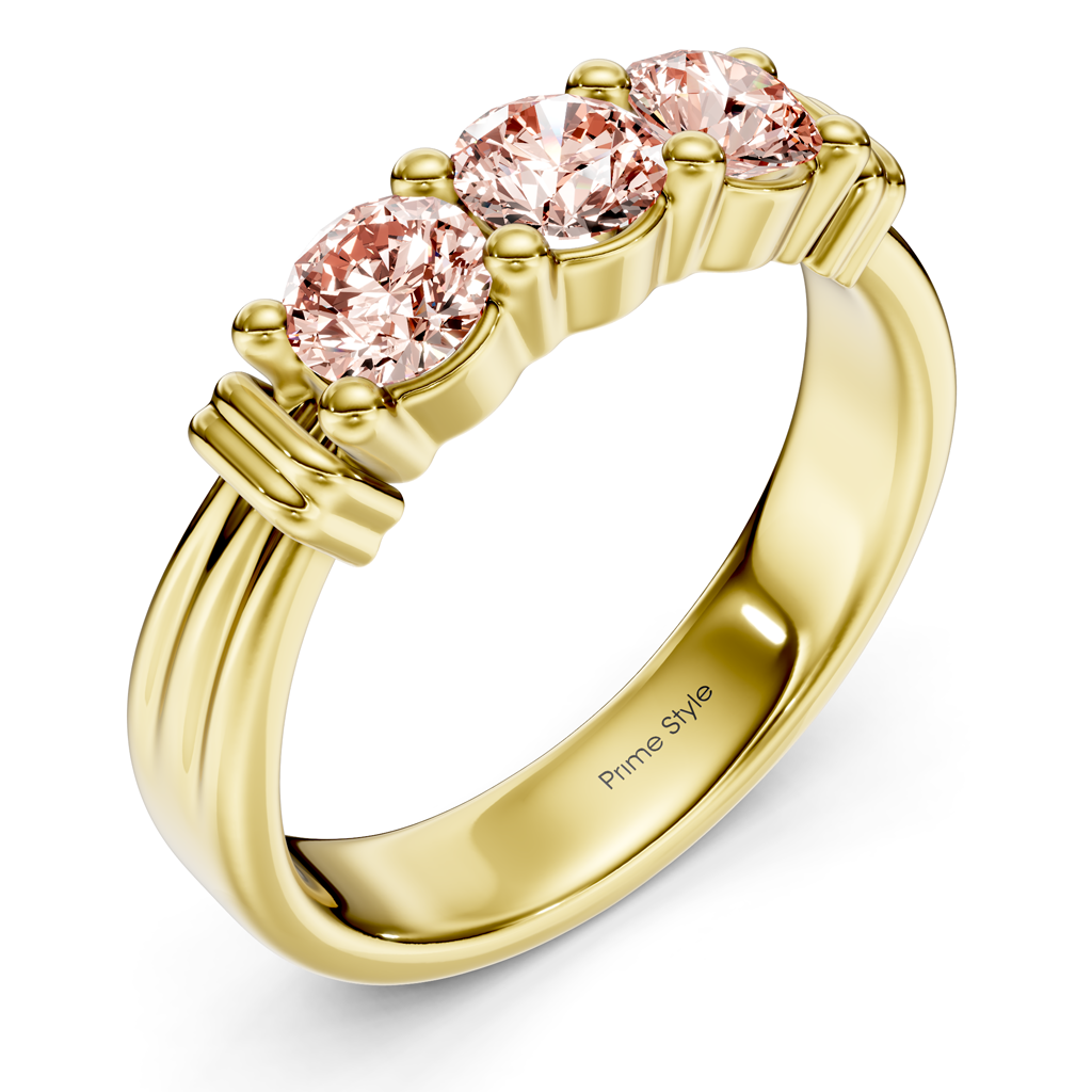 1.55-4.55 CT Round Cut Fancy Pink Diamonds - Engagement Ring