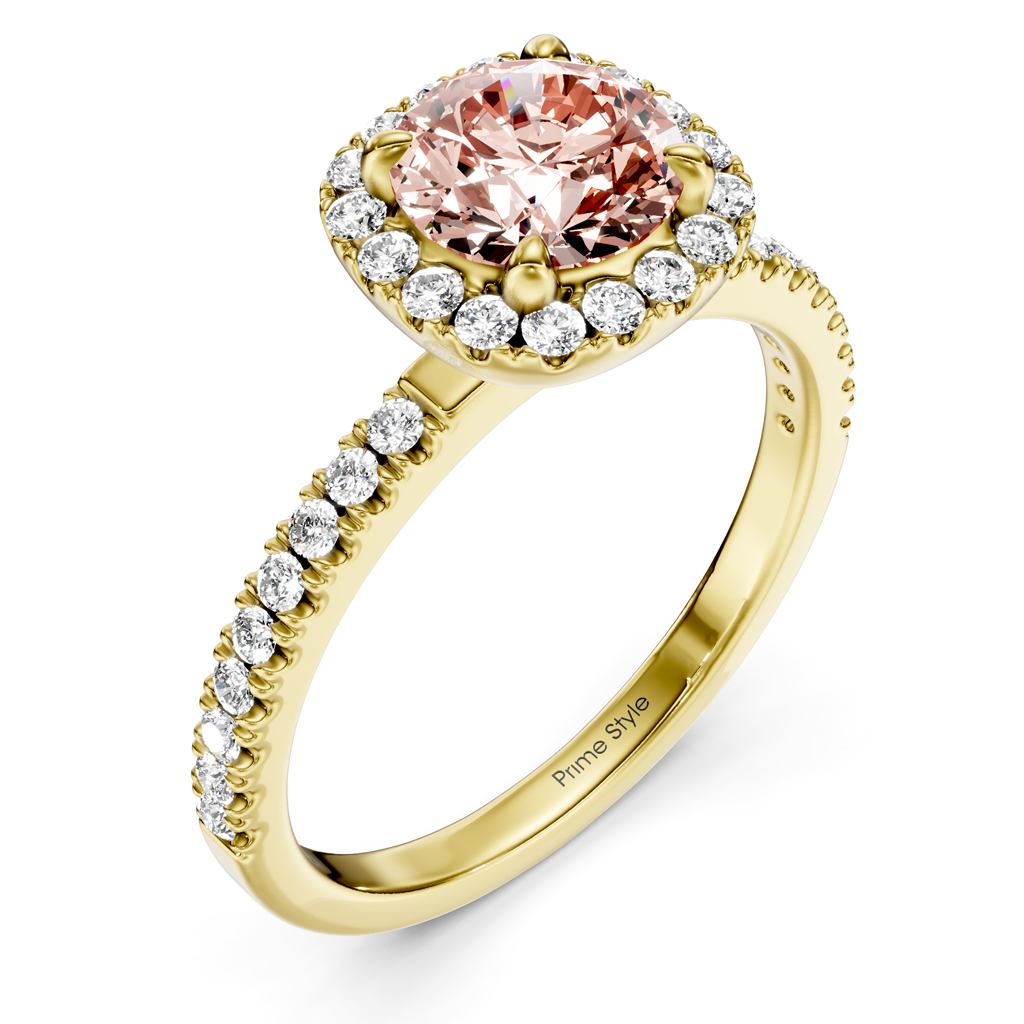 1.40-4.40 CT Round Cut Fancy Pink Diamonds - Engagement Ring