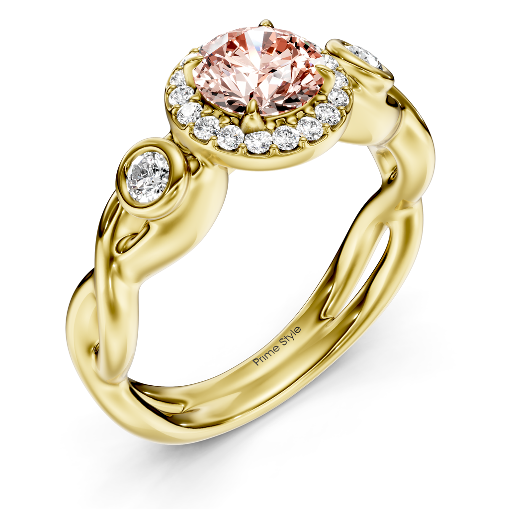 1.27-4.27 CT Round Cut Fancy Pink Diamonds - Engagement Ring