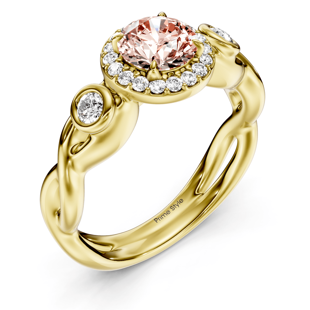 1.27 - 4.27 CT Round Cut Fancy Pink Diamonds - Engagement Ring - Primestyle.com