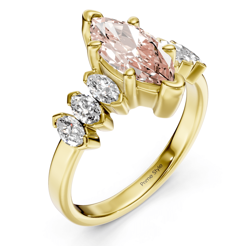2.00 - 5.00 CT Marquise Cut Fancy Pink Diamonds - Engagement Ring - Primestyle.com