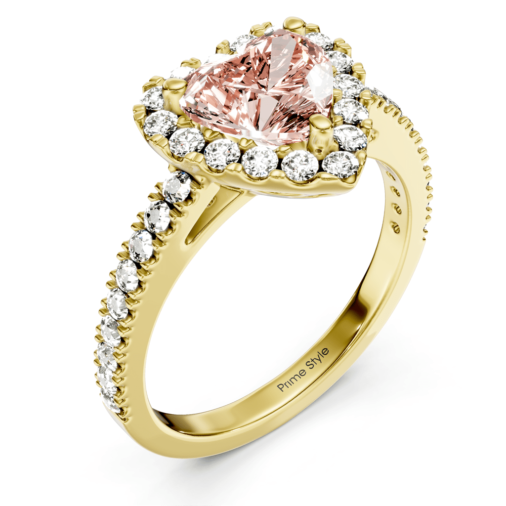 1.45-4.45 CT Heart & Round Cut Fancy Pink Diamonds - Engagement Ring