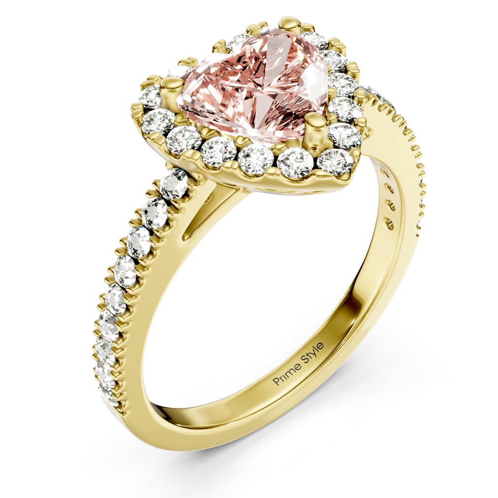 1.45-4.45 CT Heart & Round Cut Fancy Pink Diamonds - Engagement Ring