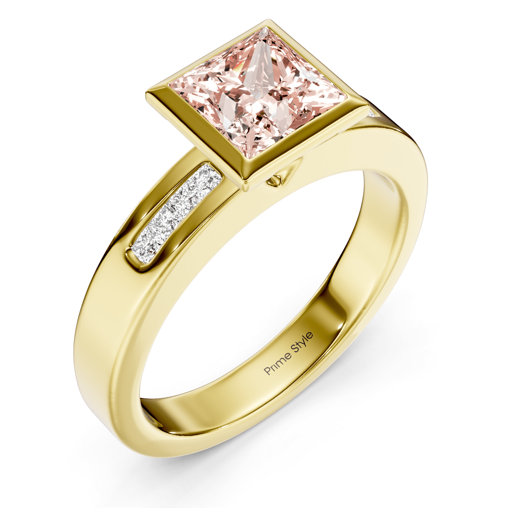 1.20-4.20 CT Princess Cut Fancy Pink Diamonds - Engagement Ring
