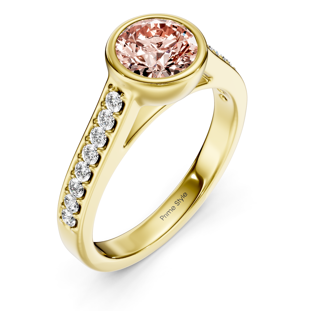 1.20-4.20 CT Round Cut Fancy Pink Diamonds - Engagement Ring