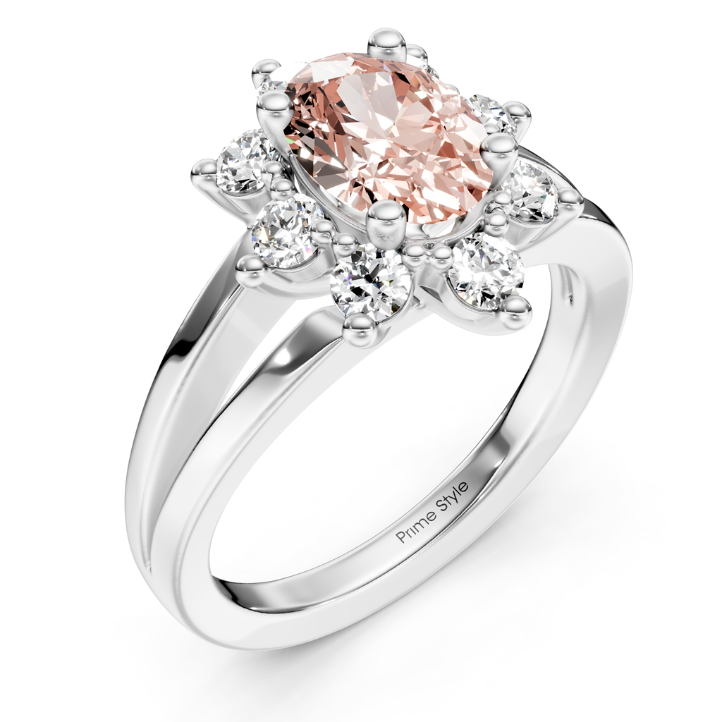 1.40-4.40 CT Oval & Round Cut Fancy Pink Diamonds - Engagement Ring