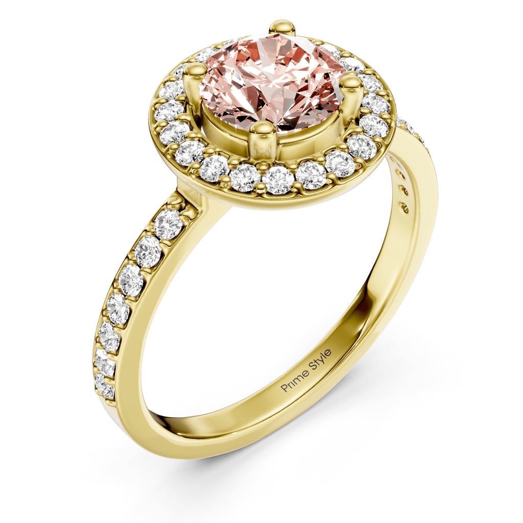 1.35 - 4.35 CT Round Cut Fancy Pink Diamonds - Engagement Ring - Primestyle.com