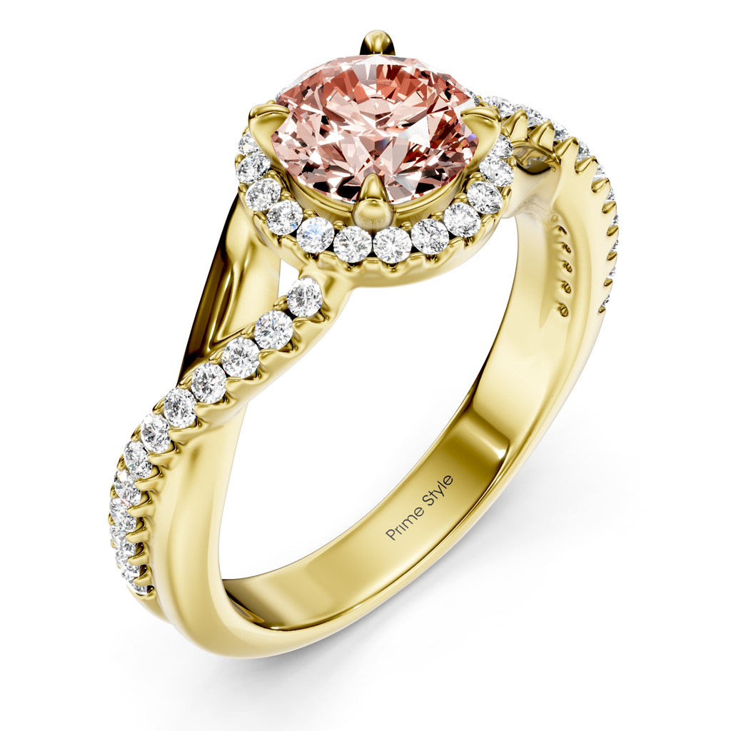 1.25-4.25 CT Round Cut Fancy Pink Diamonds - Engagement Ring