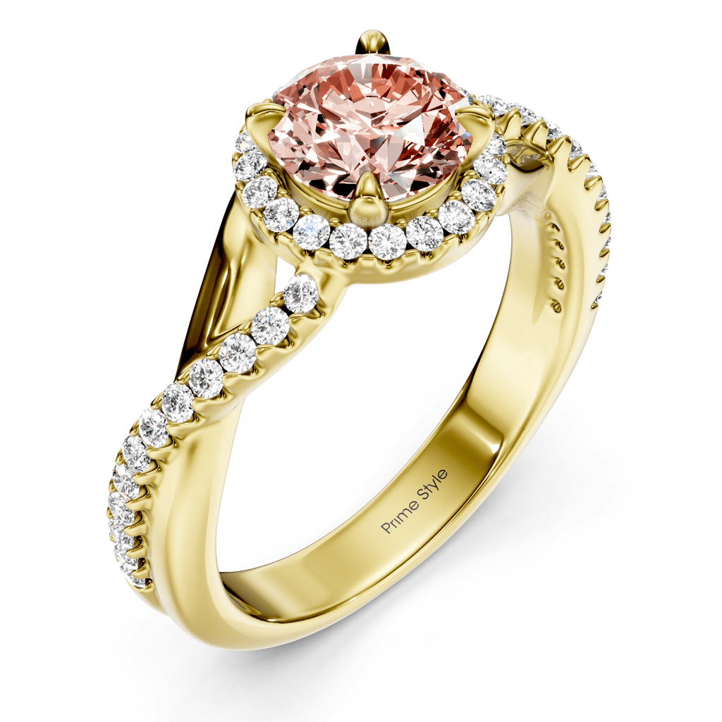 1.25-4.25 CT Round Cut Fancy Pink Diamonds - Engagement Ring