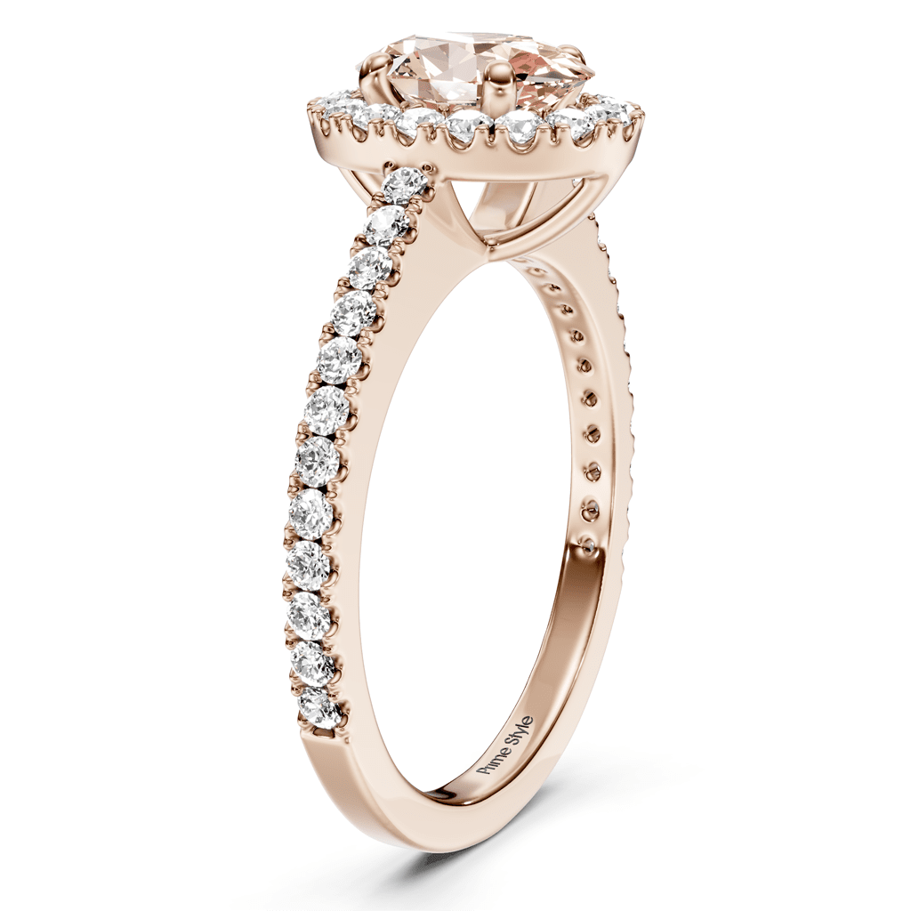 1.37 - 4.37 CT Oval & Round Cut Fancy Pink Diamonds - Engagement Ring - Primestyle.com