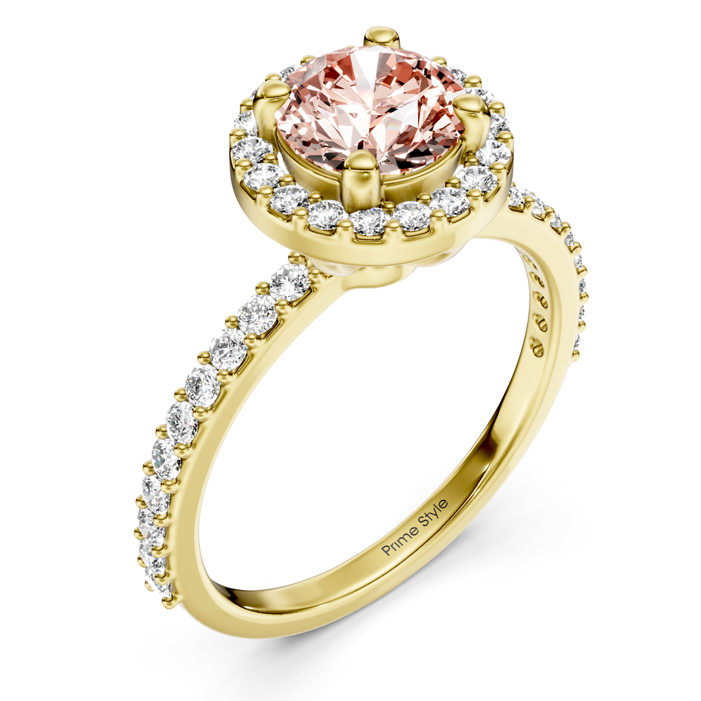 1.40-4.40 CT Round Cut Fancy Pink Diamonds - Engagement Ring