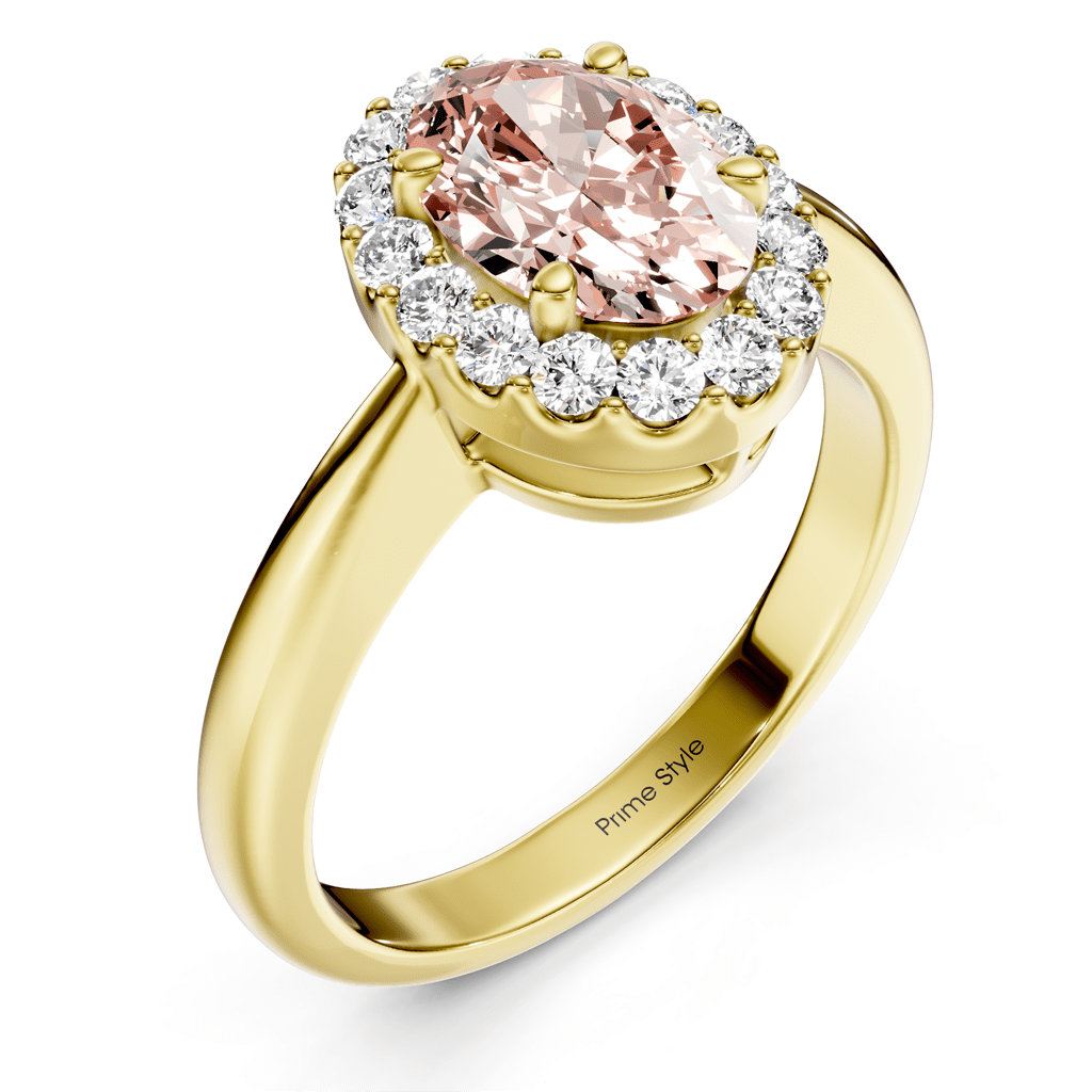 1.30 - 4.30 CT Oval & Round Cut Fancy Pink Diamonds - Engagement Ring - Primestyle.com