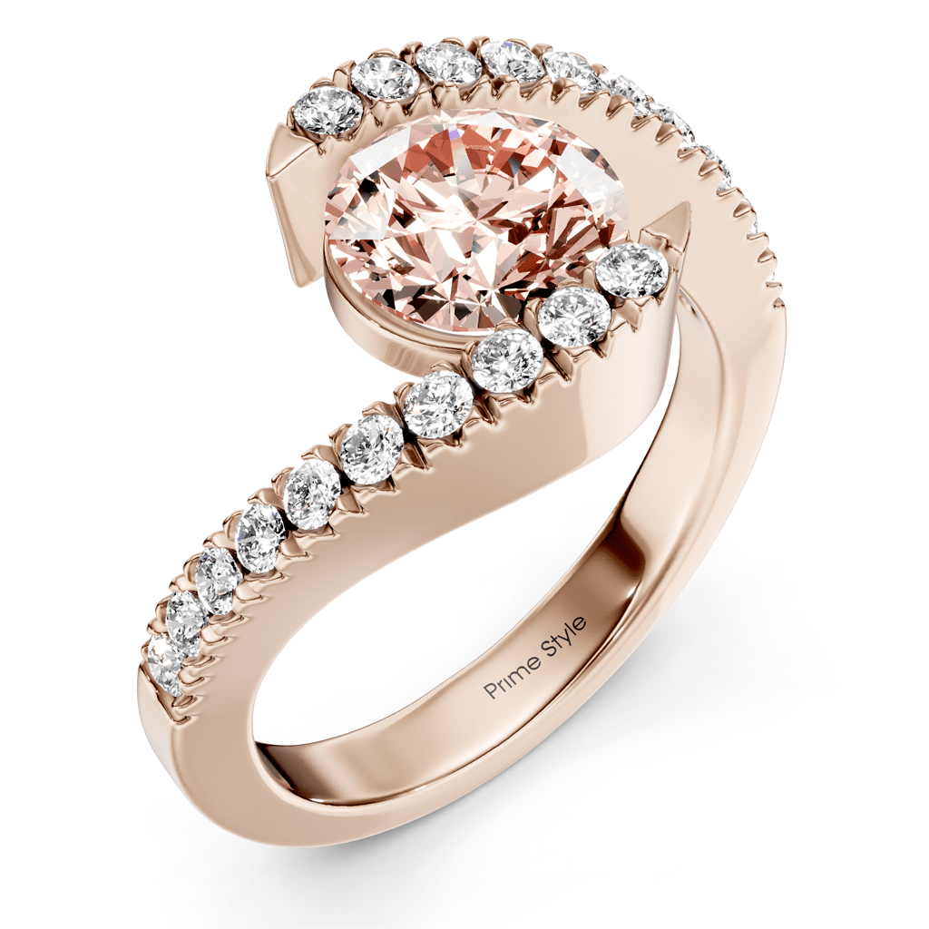 1.30 - 4.30 CT Round Cut Fancy Pink Diamonds - Engagement Ring - Primestyle.com