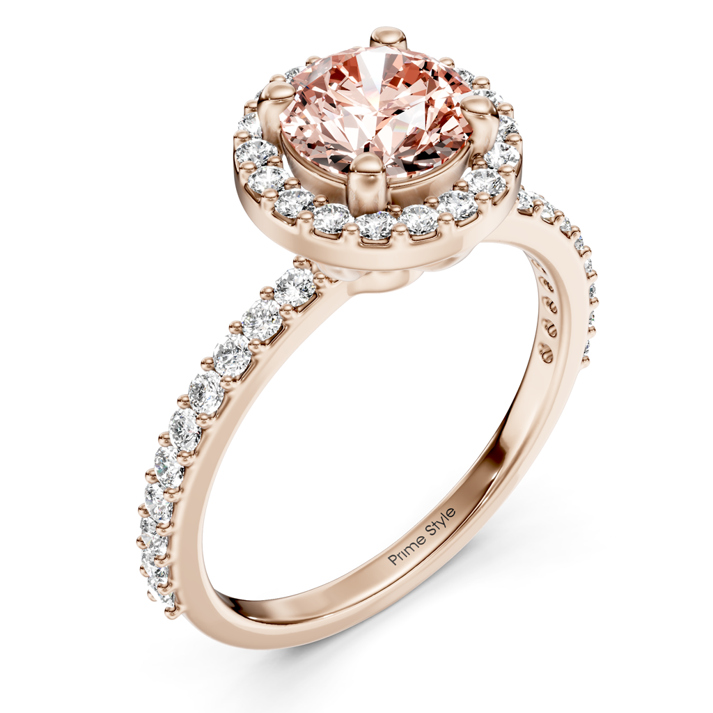 1.40-4.40 CT Round Cut Fancy Pink Diamonds - Engagement Ring